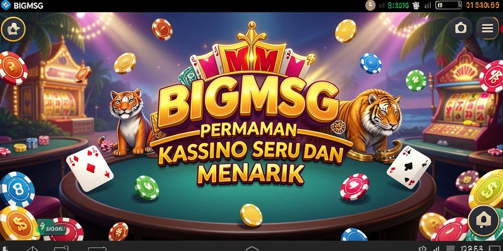 Tampilan gameplay BIGMSG yang mendebarkan dalam permainan Kasino.
