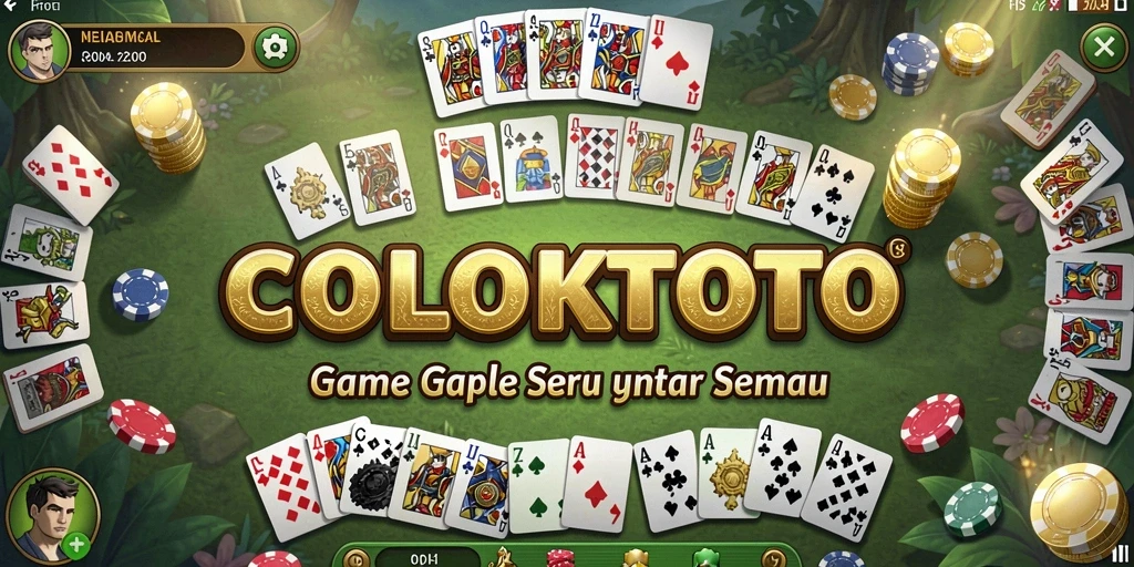 Screenshot gameplay COLOKTOTO menampilkan momen seru bermain Gaple.