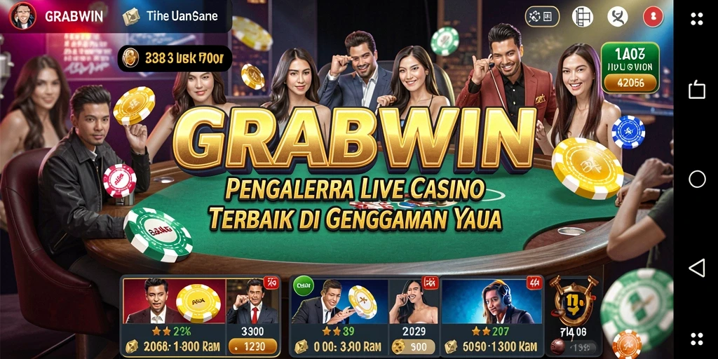 Tampilan gameplay mendebarkan dari GRABWIN Live Casino.