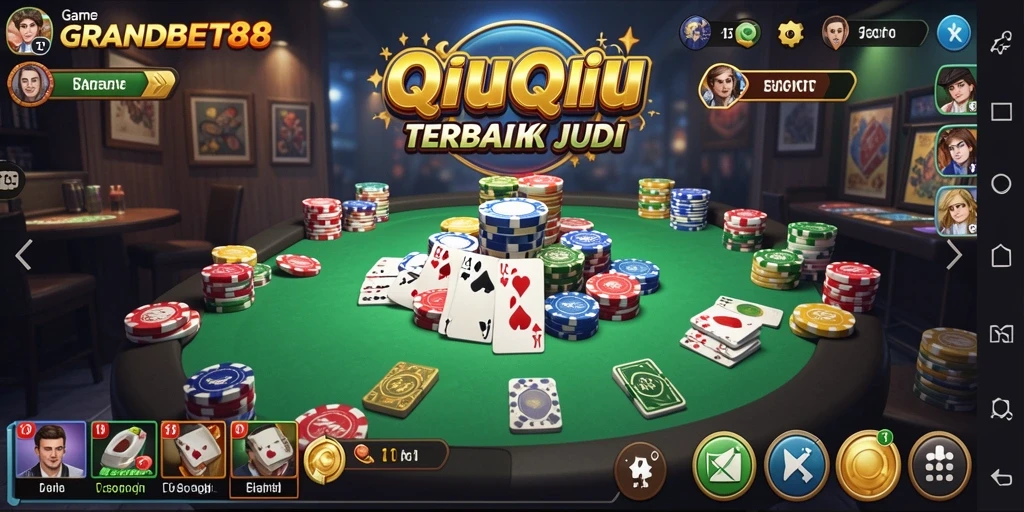 Screenshot gameplay QiuQiu di GRANDBET88 yang menampilkan momen seru.