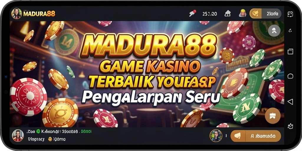 Tampilan menarik gameplay Kasino yang mendebarkan di MADURA88.