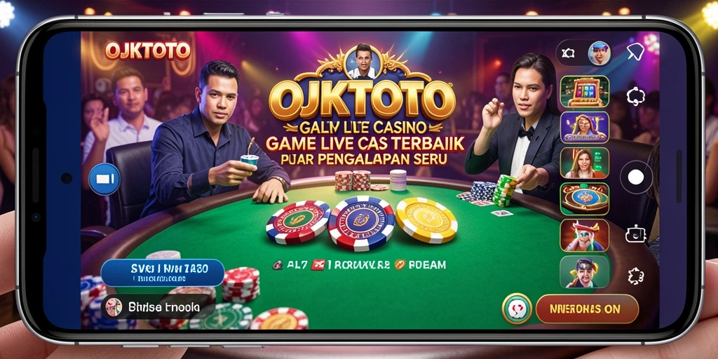 Screenshot OJKTOTO menampilkan dealer live yang ramah dan permainan menarik.