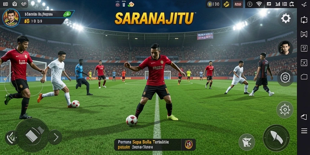 Gambar gameplay menarik dari SARANAJITU, menampilkan momen pertandingan yang menegangkan.