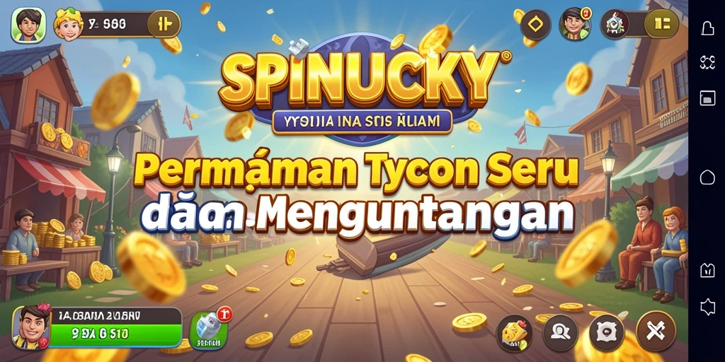 Tampilan gameplay seru dalam SPINLUCKY, menunjukkan strategi Tycoon yang menarik.