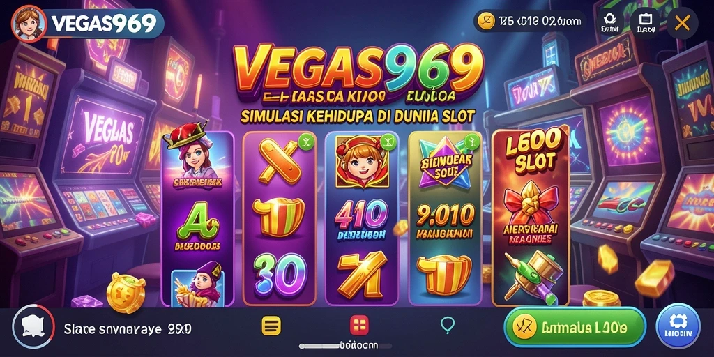 Screenshot gameplay <strong>VEGAS969</strong> menampilkan mesin slot yang berwarna-warni dan menarik.