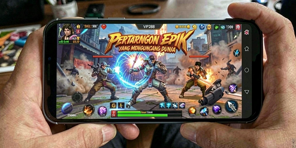 Tampilan atraktif dari gameplay Fighting di VIP288.